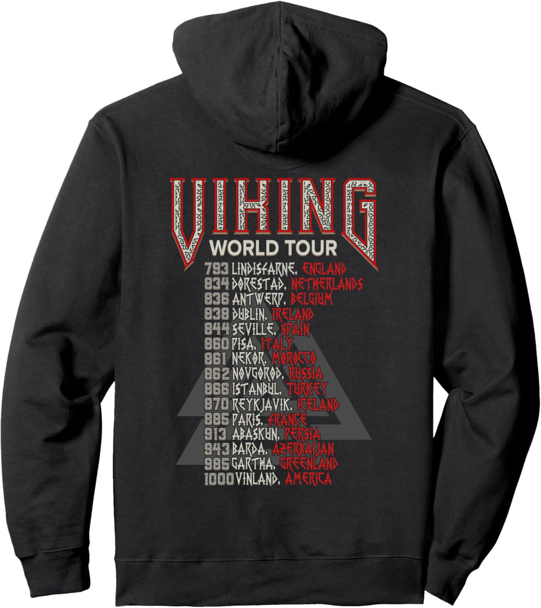 Vintage Wikinger Mythologie -Wikinger Tour Viking World Tour Pullover Hoodie