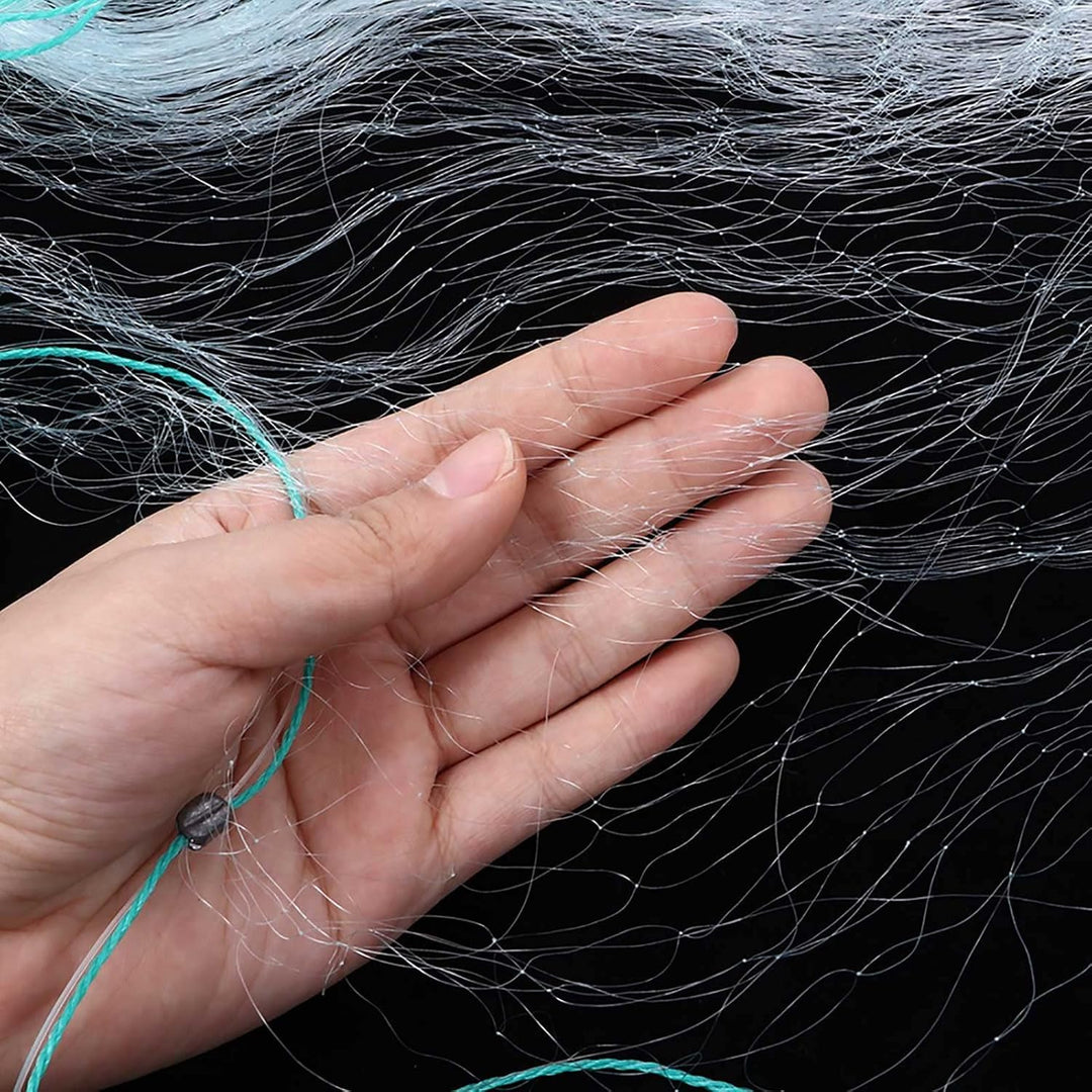 Weikeya 50Meter Fischernetz,Wurfnetz Zum Fischen Hohes Dreischichtiges, Versunkenes Net-fischernetz