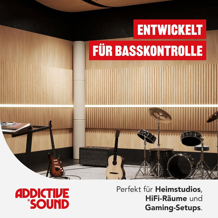 Addictive Sound Bassfalle Rund Standard, Bass Trap 80-210 Hz, Hellgrau, Hellgrau