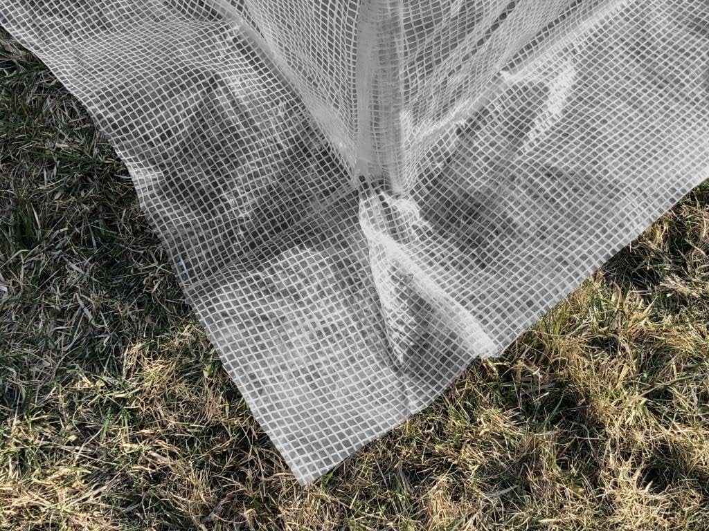 Gewächshaus Foliengewächshaus 2x2m mit Stahlfundament - Grau Folientunnel Gewächshaus für Tomaten 2x