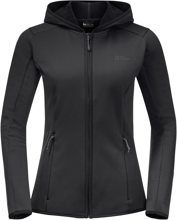Jack Wolfskin Damen Baiselberg Hooded Fz W Fleecejacke S Schwarz, S Schwarz