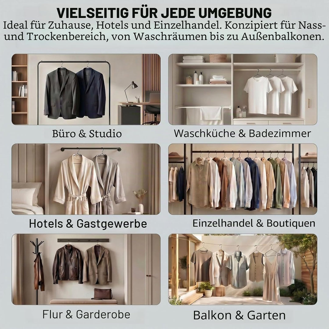 41,9 cm robuste Metall-Kleiderbügel, mattschwarz, 20 Stück, Draht-Kleiderbügel für Mantel, Hemden, K