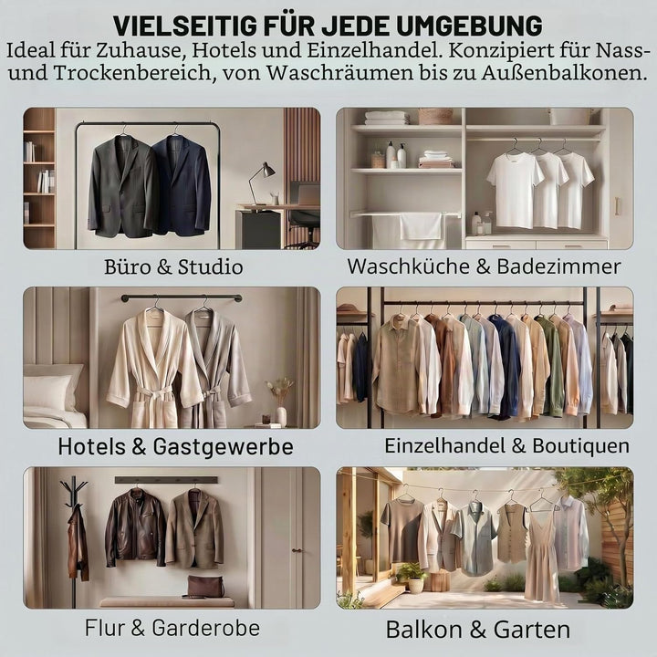 41,9 cm robuste Metall-Kleiderbügel, mattschwarz, 20 Stück, Draht-Kleiderbügel für Mantel, Hemden, K