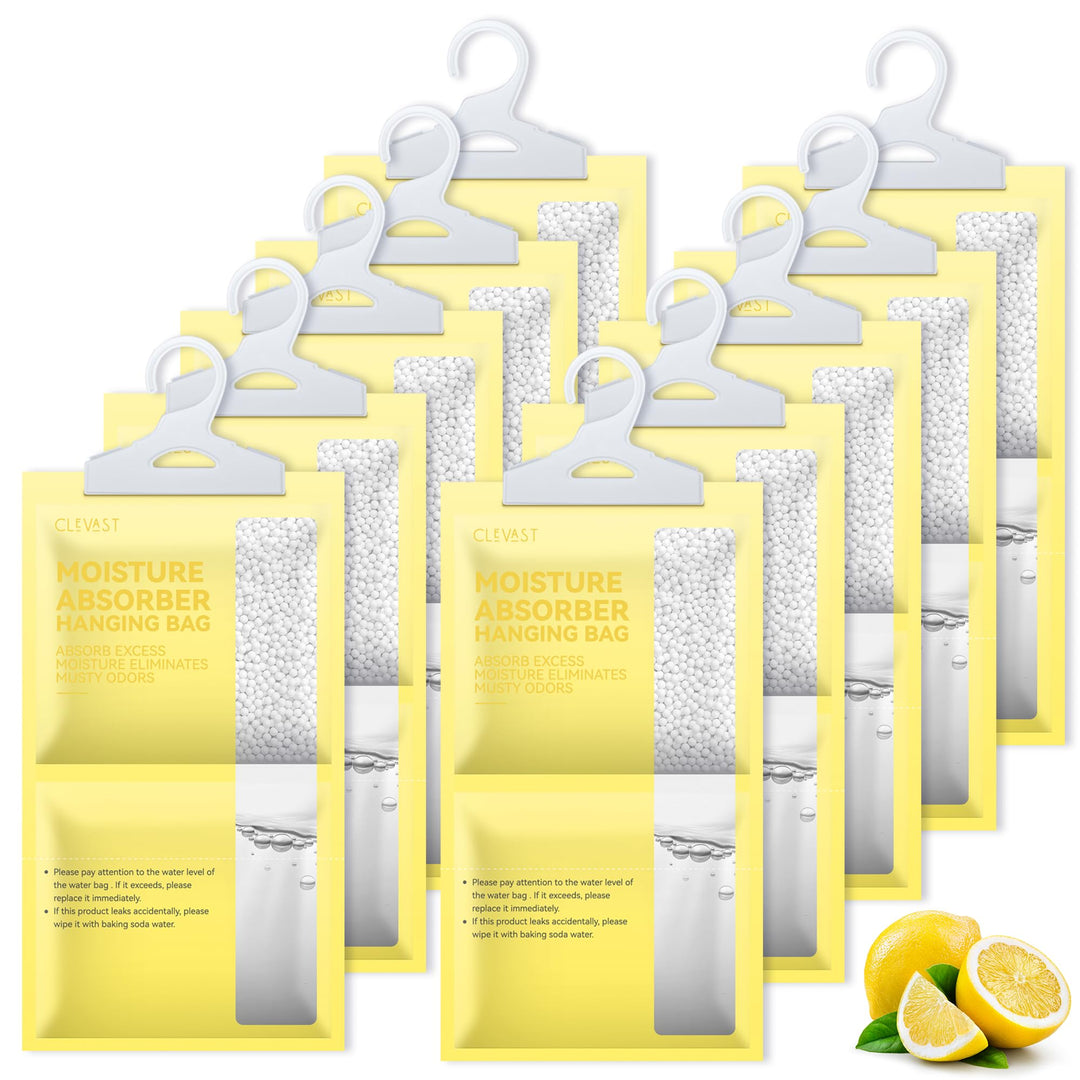 CLEVAST Feuchtigkeitsabsorber 10er Pack (Gelb), Gelb