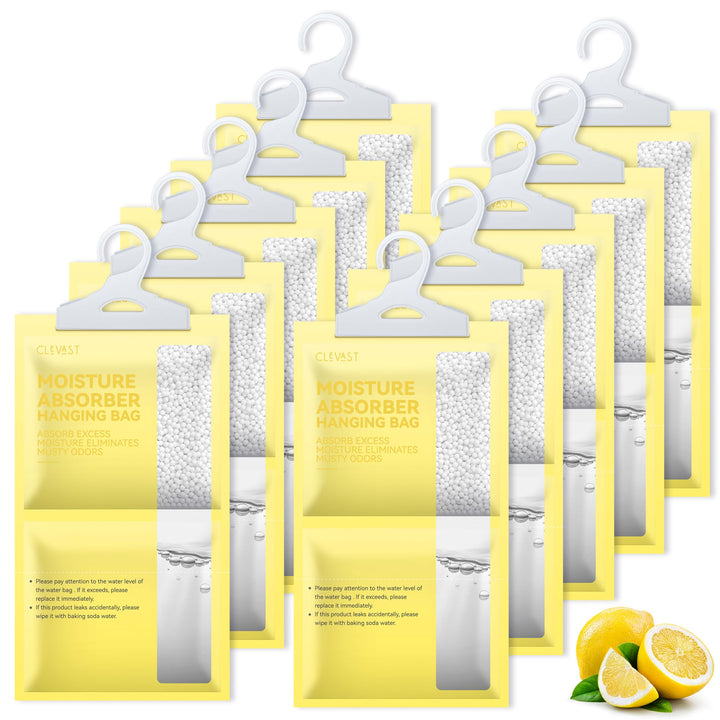 CLEVAST Feuchtigkeitsabsorber 10er Pack (Gelb), Gelb