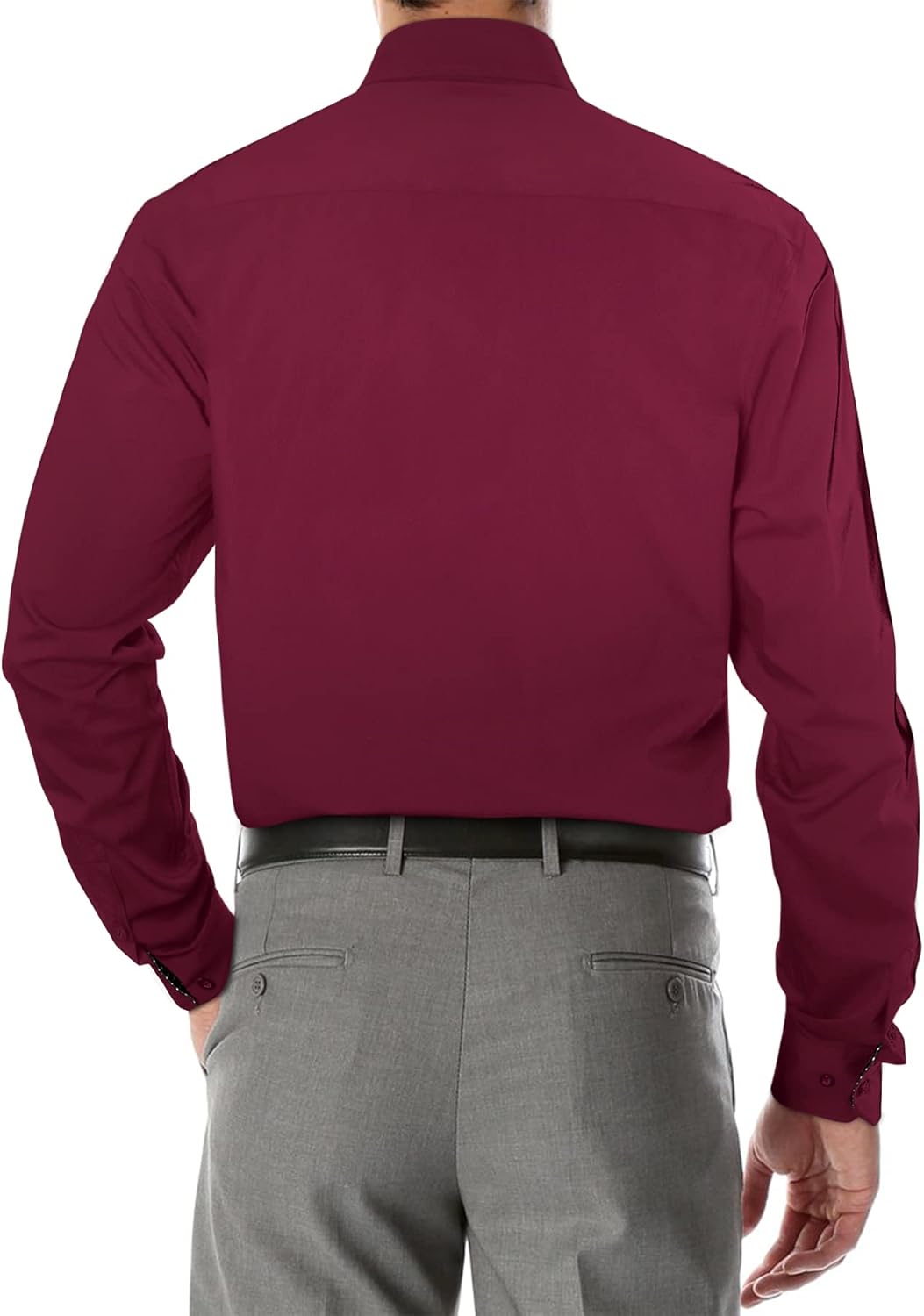 HISDERN Herren Hemd Langarm Regular Fit Oberhemd Für Männer Anzug Business Hochzeit Freizeit Party F