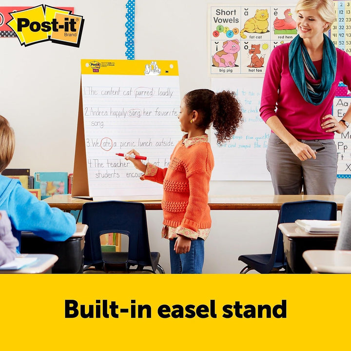 Post-it Super Sticky Tischstaffelei, ideal für virtuelle Lehrer und Studenten, 50,8 x 58,8 cm, 20 Bl