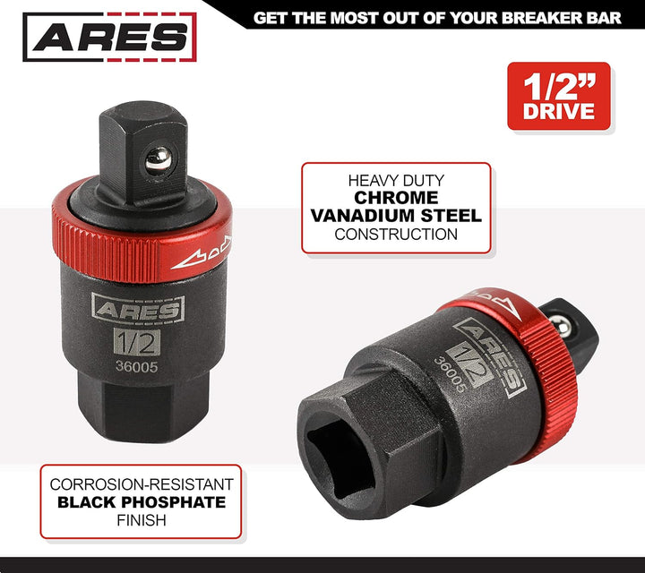 ARES 36005-1/2-Zoll-Antriebs-Ratschen-Adapter – wandelt Brechstange oder Schiebet-T-Griff in Ratsche