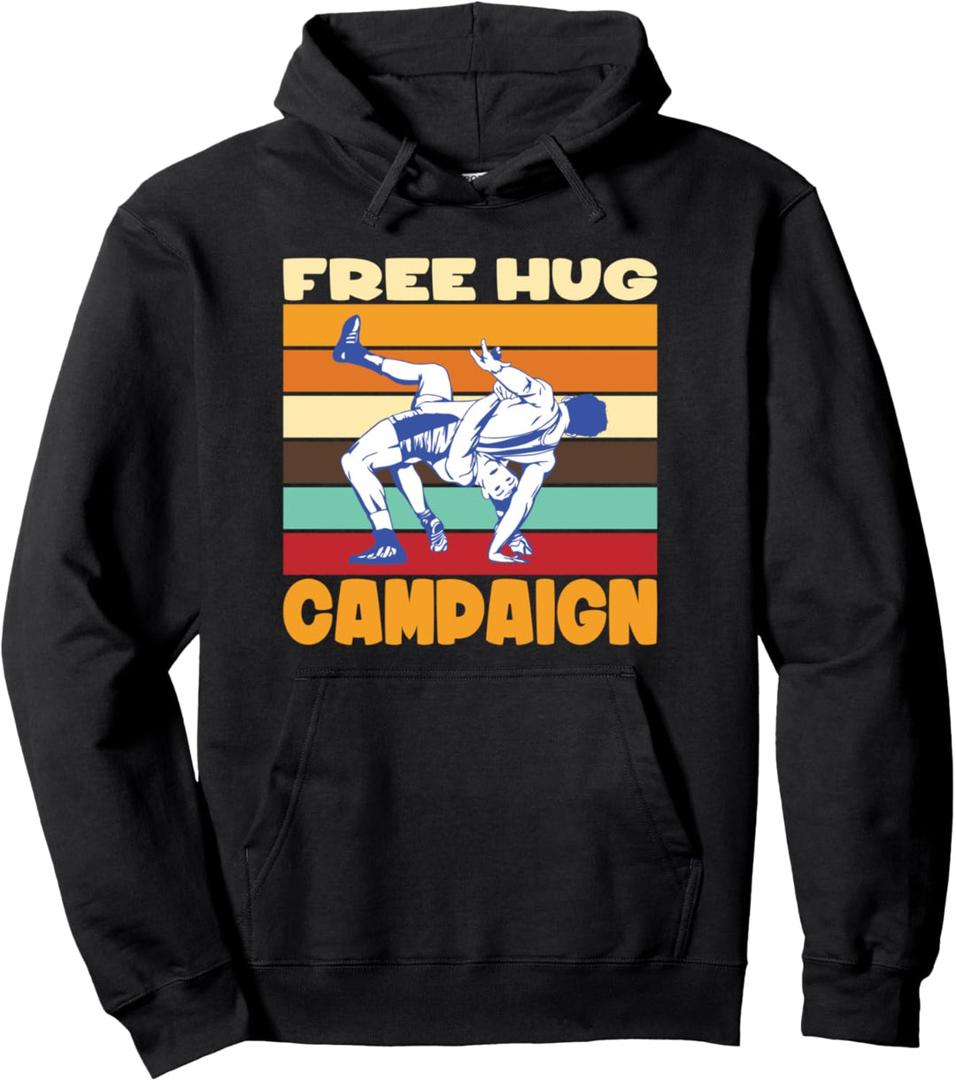 Wrestling Free Hug Kampagne Pullover Hoodie
