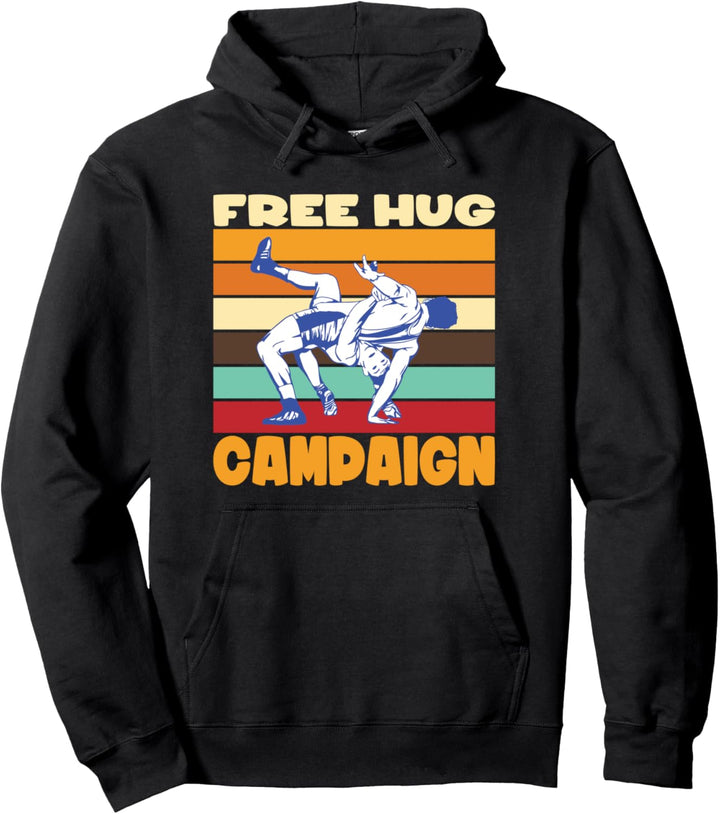 Wrestling Free Hug Kampagne Pullover Hoodie
