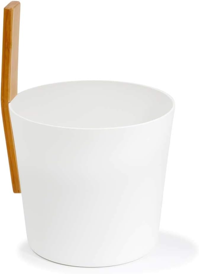 KOLO Sauna Kübel 3 + Kelle weiss + 2x Bürste/Saunaset/Saunaeimer, KOLO Sauna Kübel 3 + Kelle weiss +
