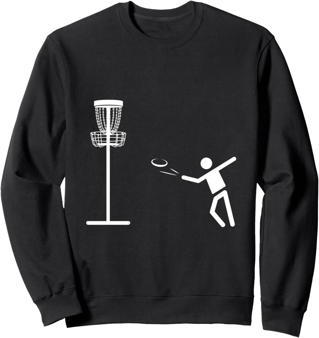Disc Golf Funny Cool Stick Figure Team Player Sweatshirt
