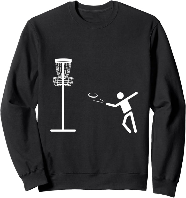 Disc Golf Funny Cool Stick Figure Team Player Sweatshirt