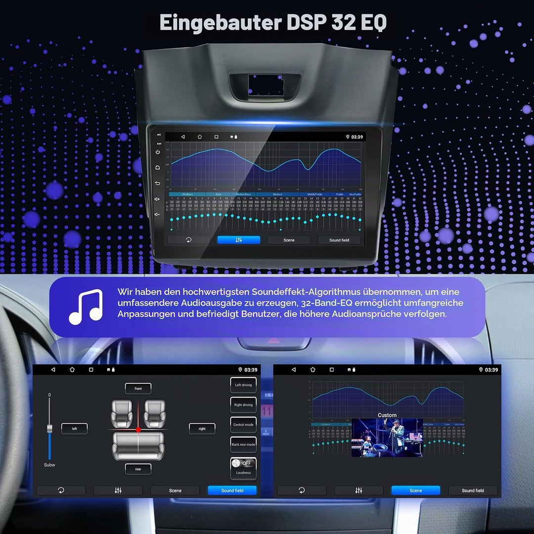 EZoneTronics Android 10.1 für Isuzu D-MAX 2012-2018, MU-X 2013-2017 Autoradio Stereo 9-Zoll-kapaziti