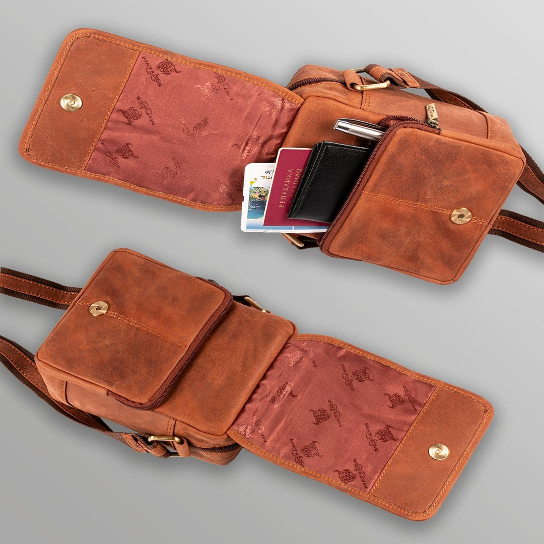 MATADOR Herren Echt Leder Umhängetasche Arbeittasche Klein Schultertasche Modern Messenger Reisetasc