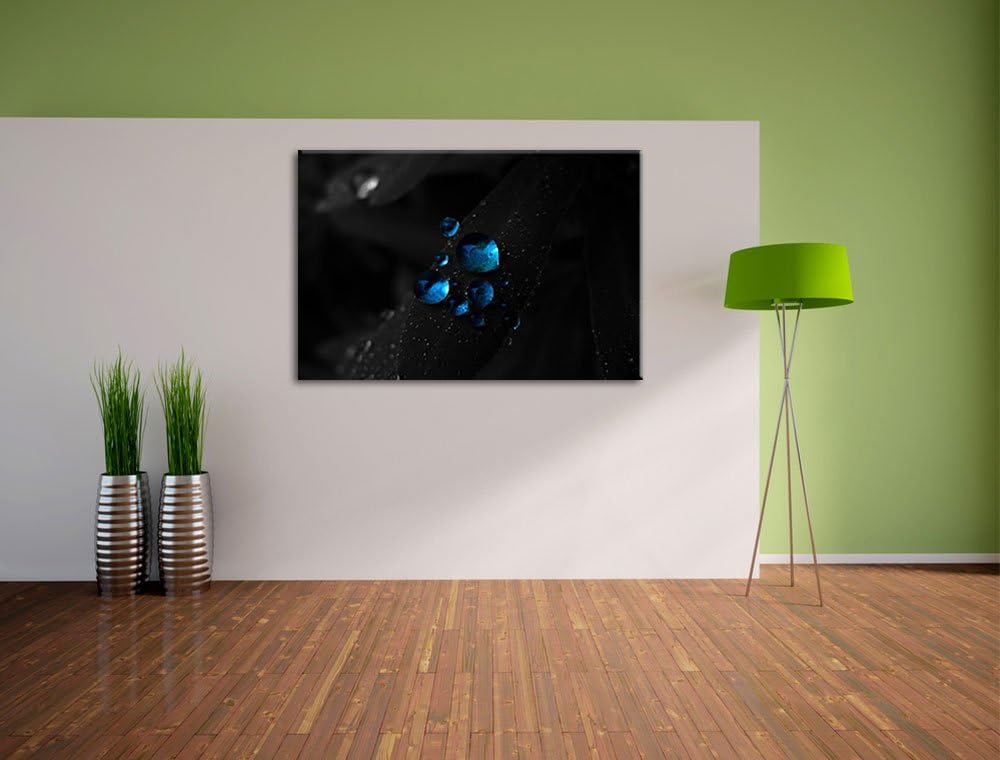 Dark Hafen in Hamburg auf Leinwand, XXL riesige Bilder fertig gerahmt mit Keilrahmen, Kunstdruck auf