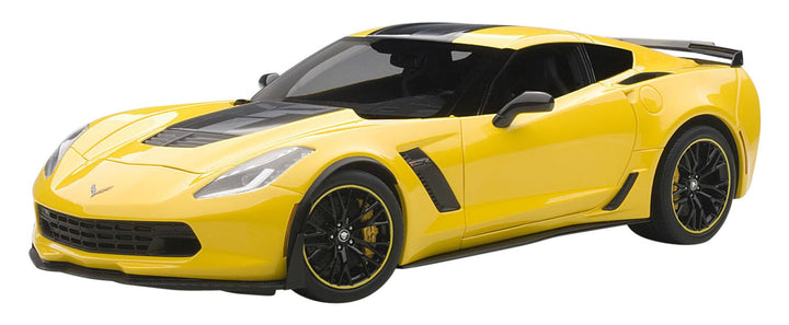 AUTOart – 71260 – Modellbau – Chevrolet Corvette C7 Z06 C7R Edition – 2015 – Echelle 1/18, gelb/schw