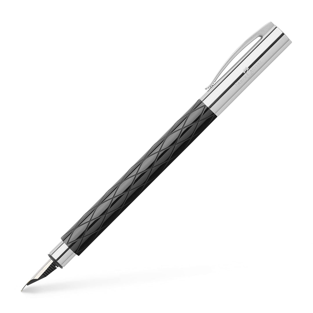 Faber-Castell 148923 - Füllfederhalter AMBITION Edelharz Rhombus, Feder: B, inklusive Geschenkverpac