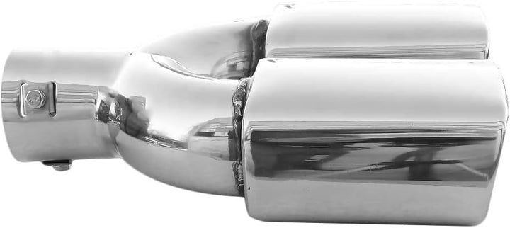 Auspuffblende Doppelrohr Endrohr Edelstahl Auto Endrohrblenden Auspuffendrohr Auspuffrohr Tuning Uni