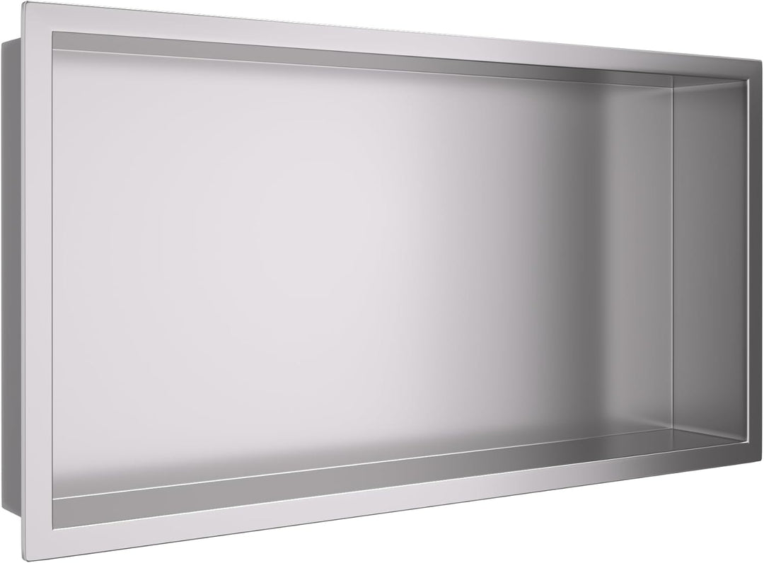 WALL-BOX ONE - Chrom Nische Edelstahl - Verchromt Wandnische Dusche - Wasserdicht - Flexibler Nische