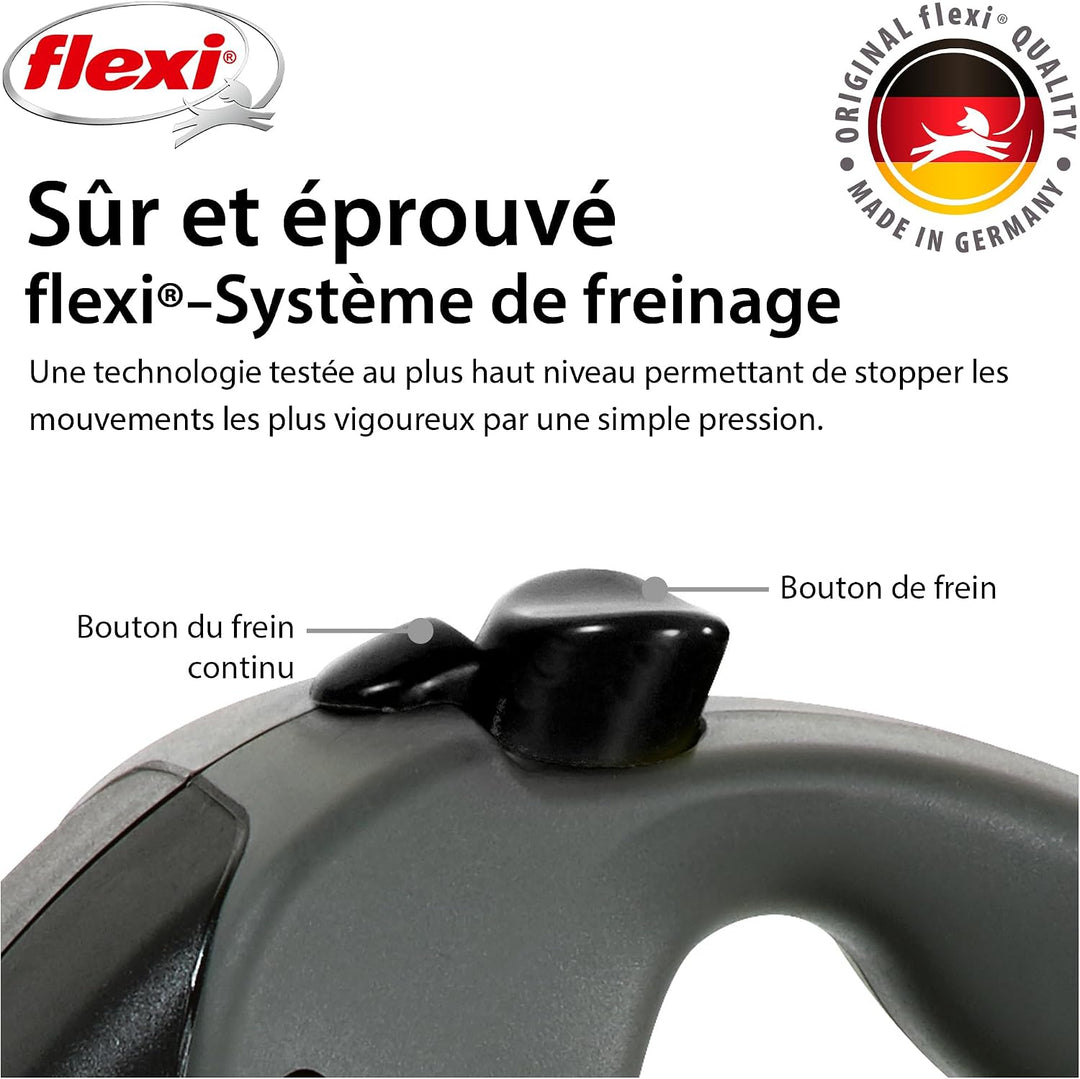 Flexi, Giant Plus 8 m ausziehbare Hundeleine, Starke und robuste Hunde bis zu 50 kg, neonfarbenes Ba