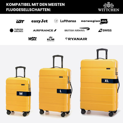 WITTCHEN COMODO Line Koffer Gepäck aus ABS Teleskopgriff TSA Schloss 4 Doppelräder Mittlerer koffer