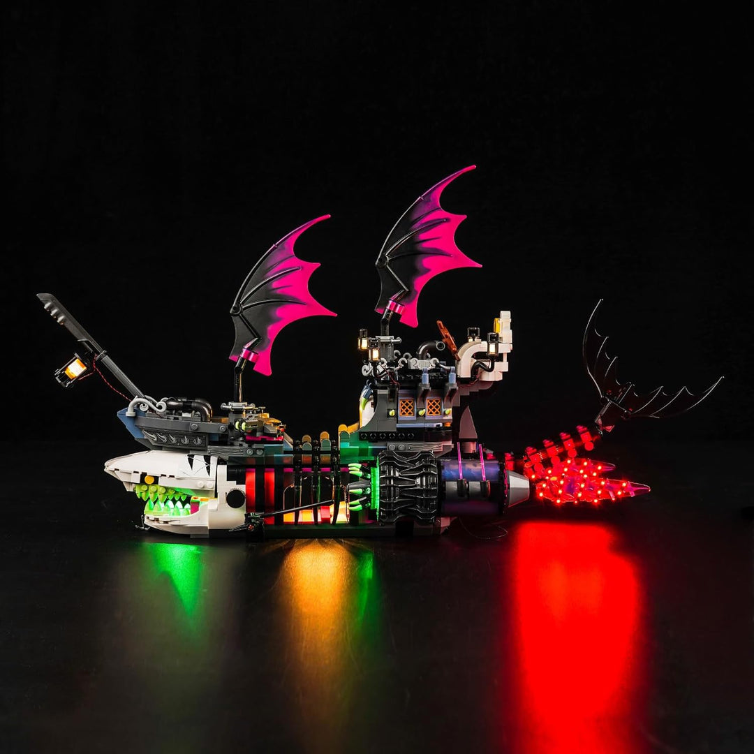 Fernbedienung Licht-Kit für Lego DREAMZzz Nightmare Shark Ship 71469 (Nicht Lego), Led Beleuchtungs