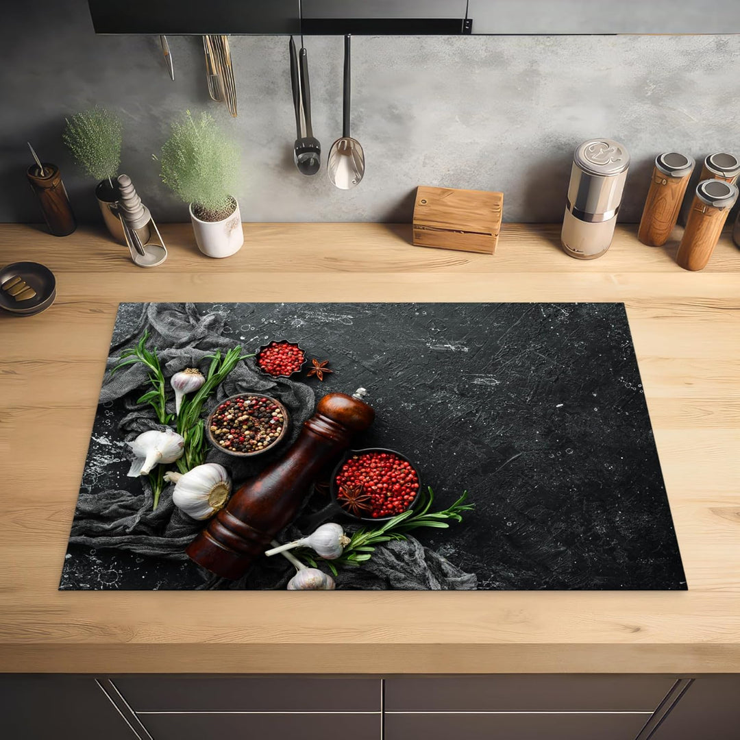 Herdabdeckplatte 80x52 cm Einteilig Küche Herdabdeckung Induktionsfeld Ceranfeld Herdabdeckplatten V
