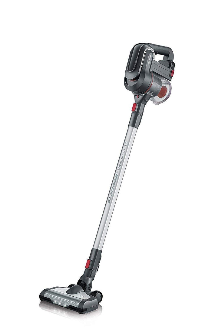 Severin HV 7165, Beutelloser Hand- und Stielsauger mit Elektrobürste und Digitalmotor, 22,2V Lithium