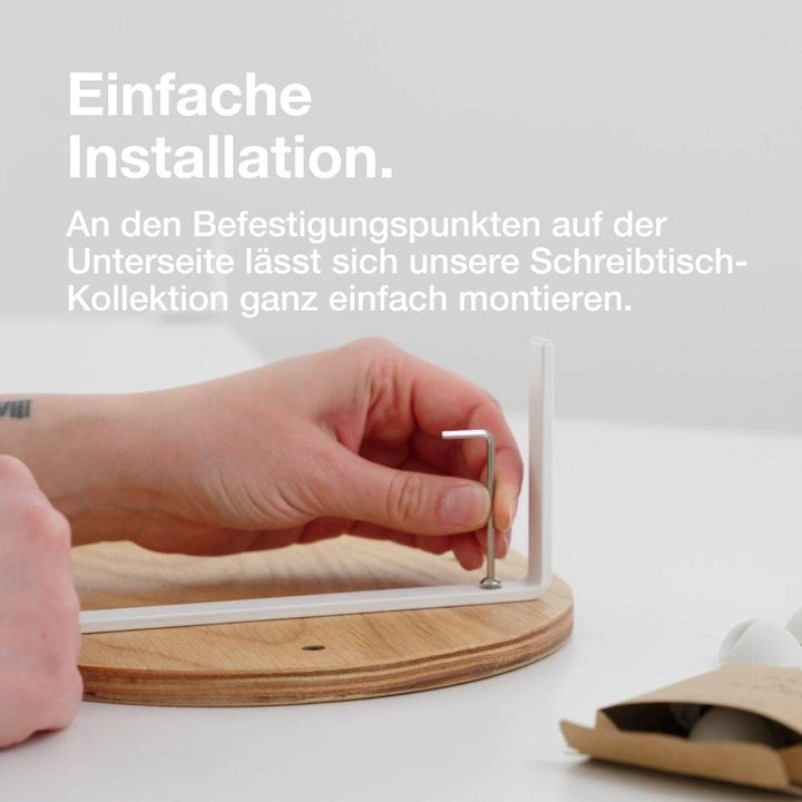 Woodcessories Monitorständer Holz 2 Monitore Eiche - Ergonomisch Schreibtisch Monitorerhöhung / Bild