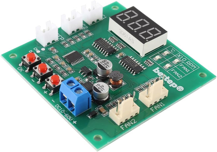 Zweikanal-PWM-4-Pin-Lüftersteuerung 12 V 24 V 48 V Thermischer Drehzahlregler mit Temperatur-/Drehza