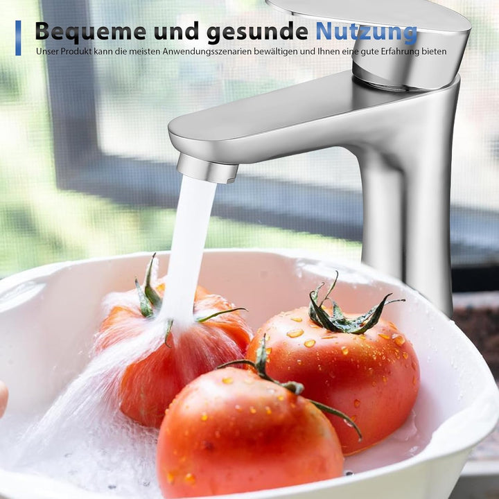 Kaltwasserhahn Gäste Wc, Kaltwasserarmatur Mit Anschlussschlauch, Bad Armatur Waschbecken, Wasserhah