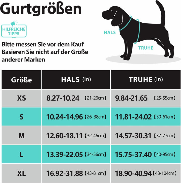 PoyPet Hundegeschirr ohne Zug, Reflektierendes Hundegeschirr für mittelgrosse Hunde ohne Würgen, ver