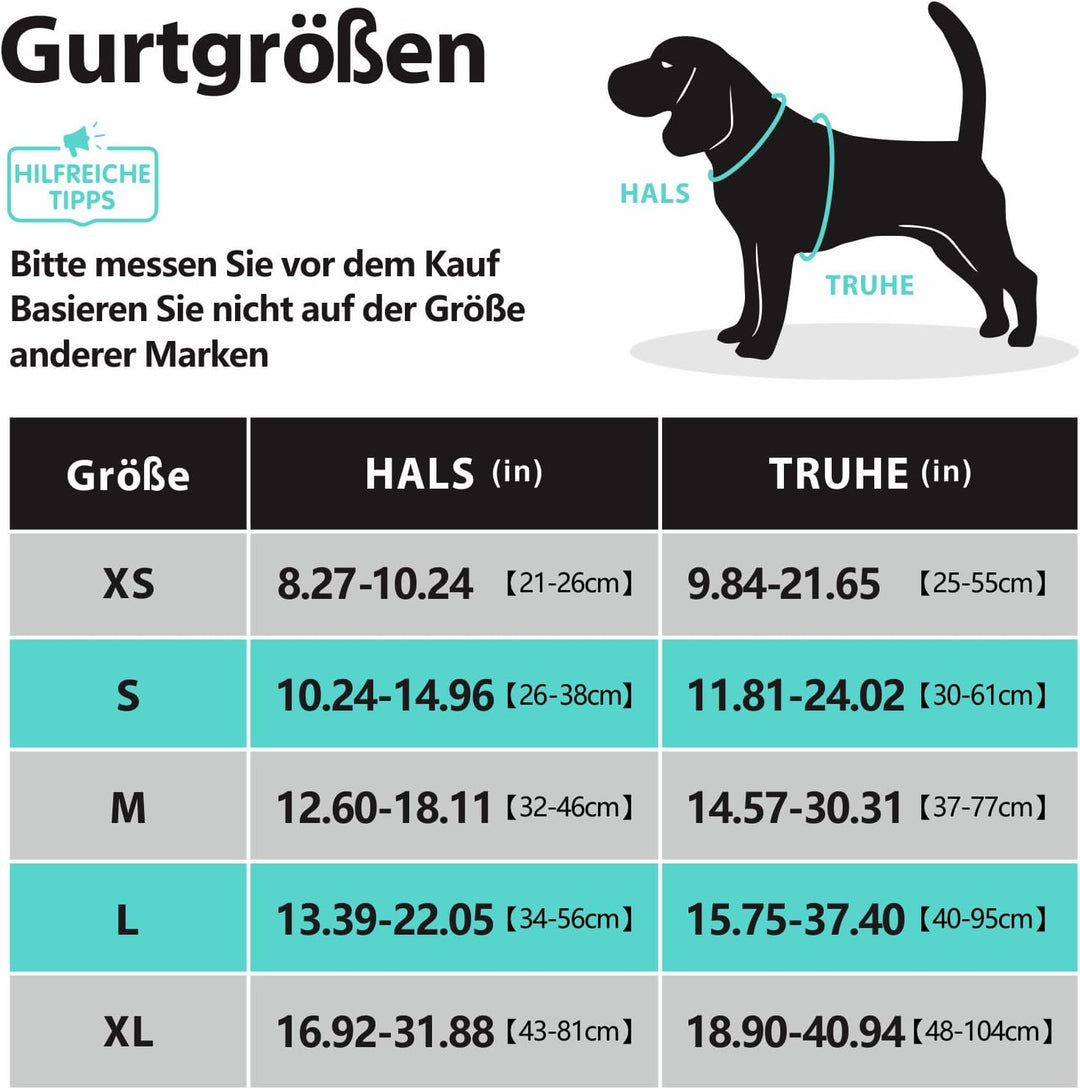 PoyPet Hundegeschirr ohne Zug, reflektierendes Hundegeschirr für Hunde ohne Würgen, verstellbare, we