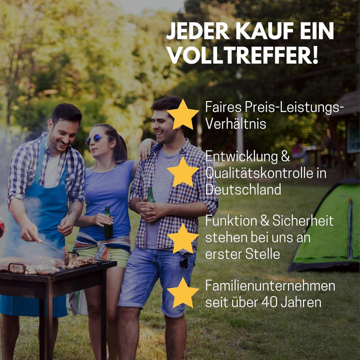 Best Sporting Grillbesteck Set 3-teilig I Grill Besteck aus Grillgabel, Grillwender und Grillzange E
