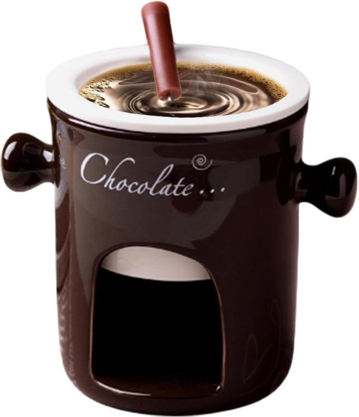Generisch Schokoladenfondue-Set | Schokoladenfondue-Becher aus Keramik Teelichtkerze beheizt Schokol