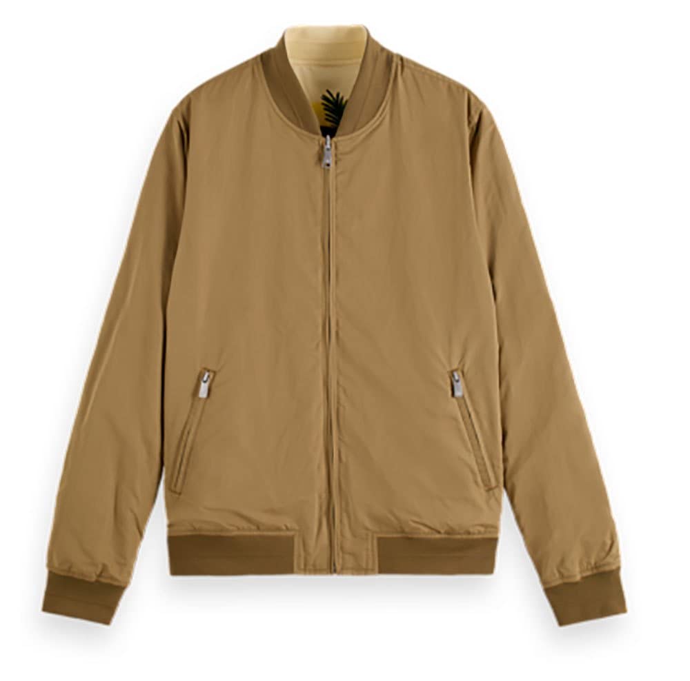 Scotch & Soda Herren Reversible Bomber Jacket, Khaki