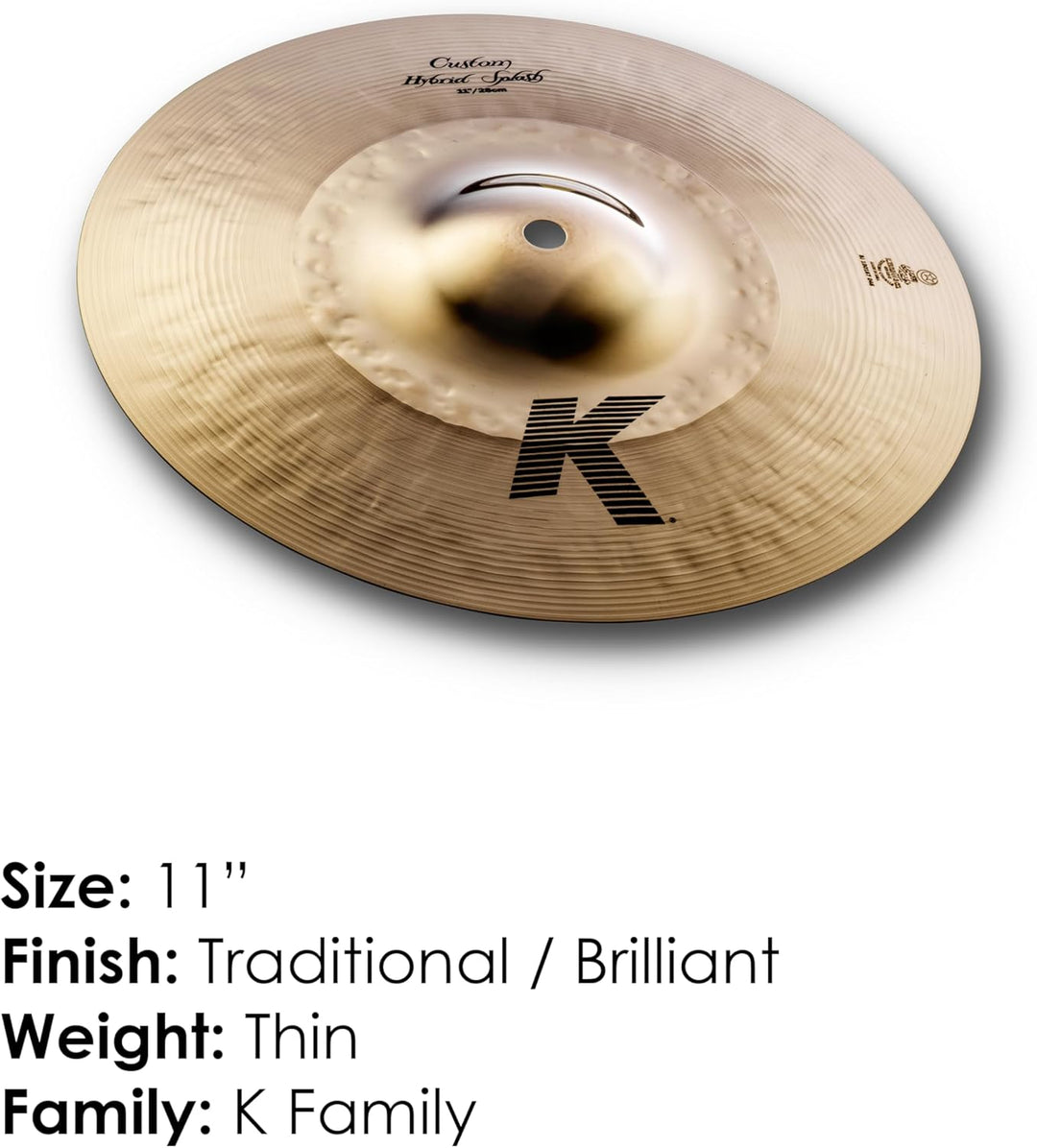 Zildjian K Custom Series - 11" Hybrid Splash Cymbal 11 Zoll, 11 Zoll