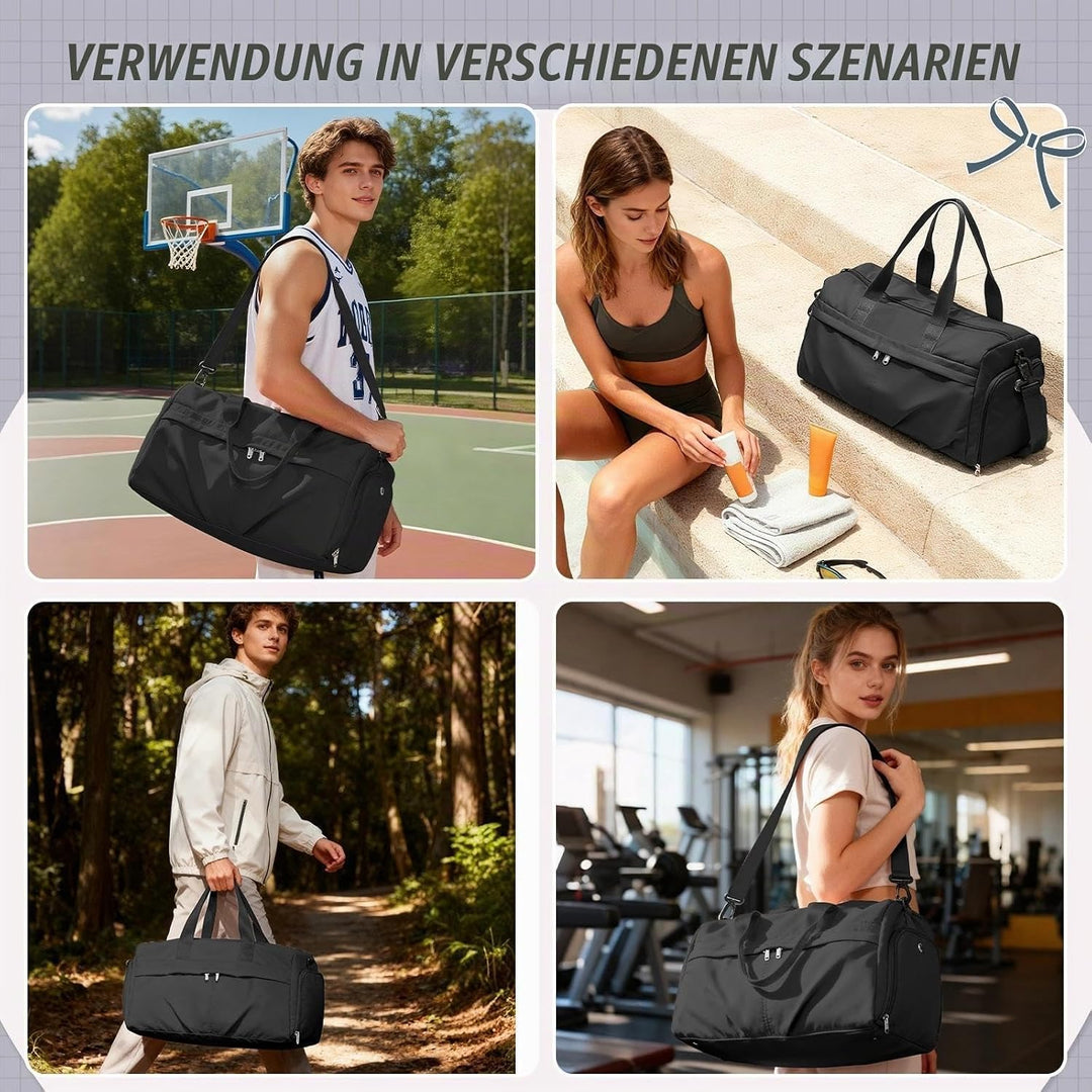 HYC00 Sport Duffel Bag Damen Sporttasche mit Schuhfach Reisetasche Damen Weekender Travel Bag Handge