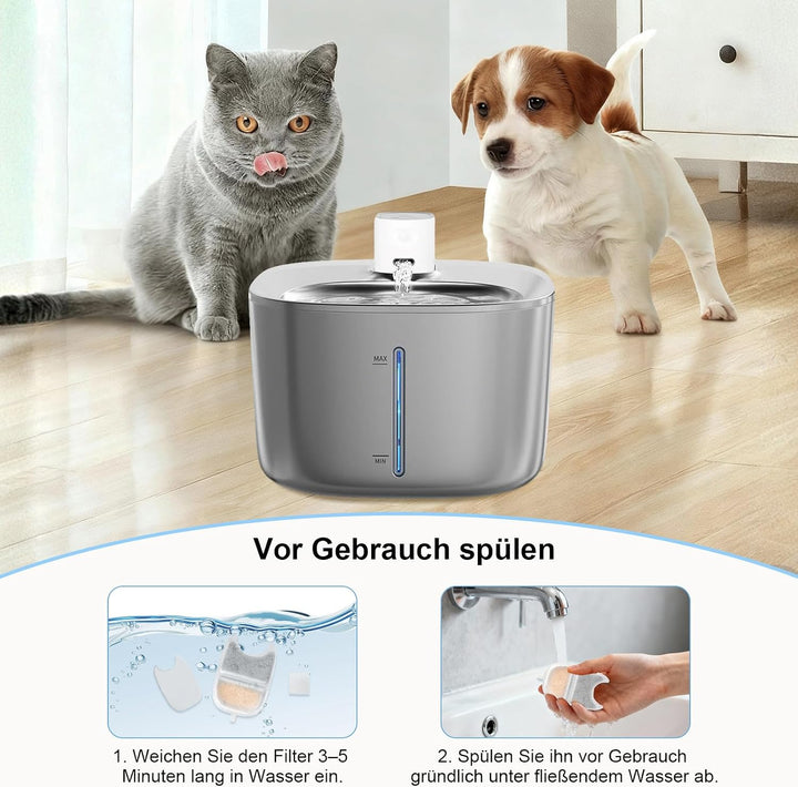 Katzenbrunnen Filter,24 Stück Ersatzfilter, 12 Stück Filter + 12 Stück Schaumstofffilter mit Harz un