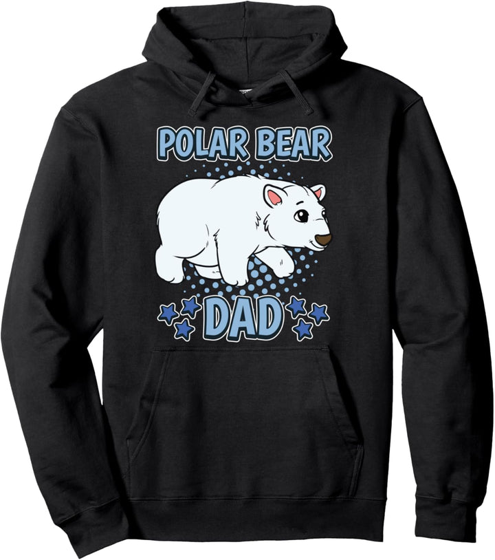 Herren Polar Bear Dad Papa Vatertag Eisbär Pullover Hoodie