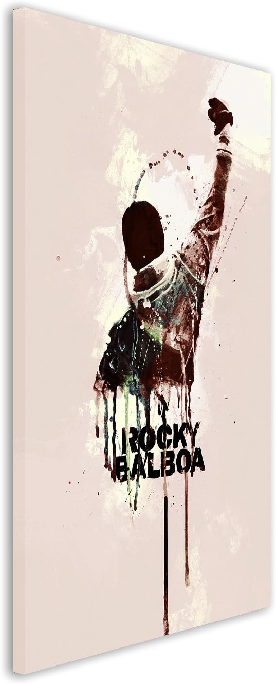 Paul Sinus Art Rocky 90x60cm Aquarell Art Wandbild auf Leinwand fertig gerahmt Original Unikat