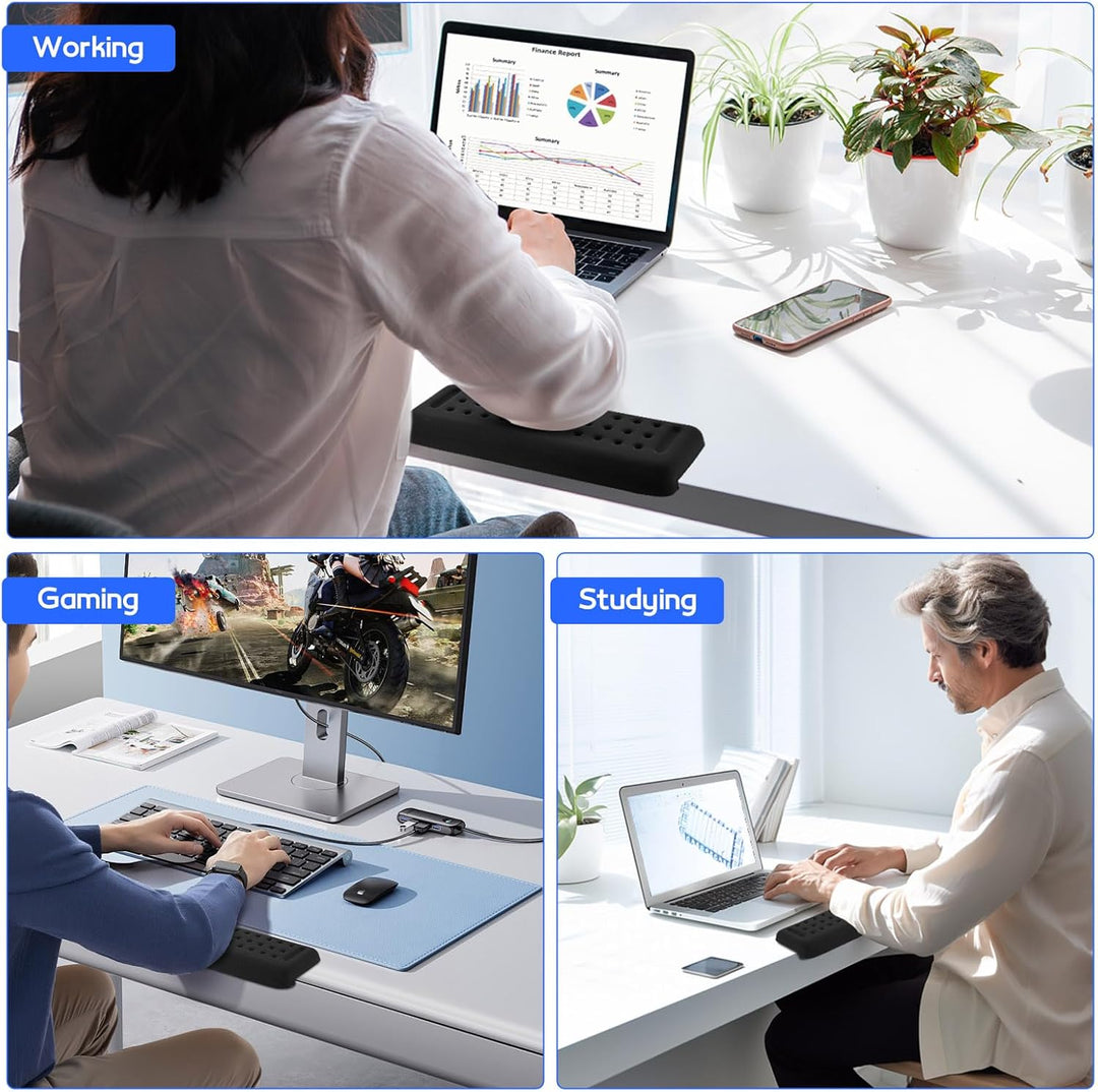 2 Stück L-förmige Schreibtisch-Kantenauflage, Ergonomische Ellbogenschützer Anti-Rutsch Ellbogenkiss