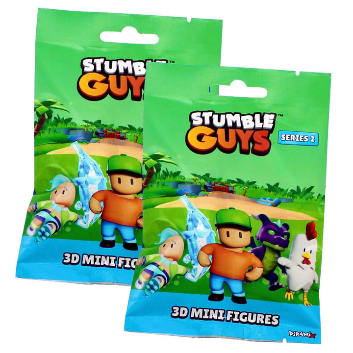 Generisch Stumble Guys 3D Sammelfiguren Serie 2 - Chrome Crystal Figur - 2 Tüten