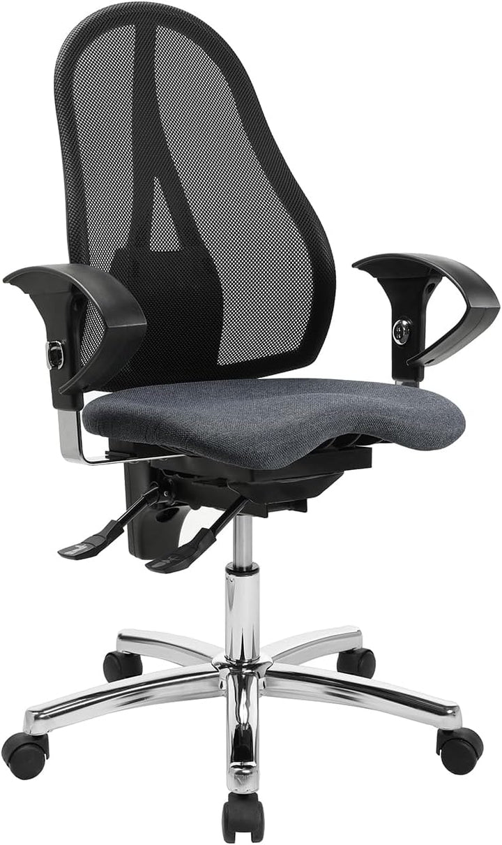TOPSTAR Sitness 15 ergonomischer Bürostuhl mit bewegter Sitzfläche Schreibtischstuhl mit Armlehnen a