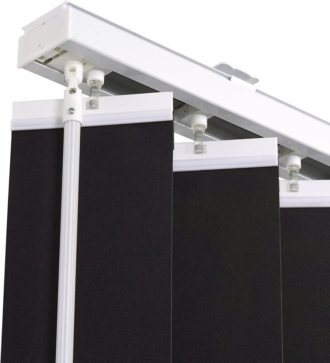Ventanara® Lamellenvorhang durchgehende Schiene Komplettset Vertikaljalousie 89mm inkl. Montagemater