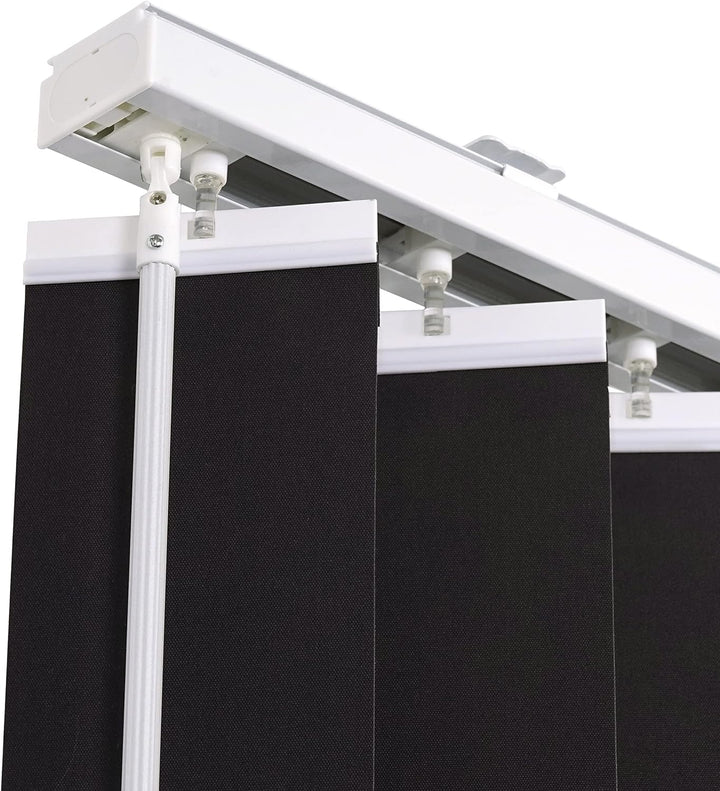 Ventanara® Lamellenvorhang durchgehende Schiene Komplettset Vertikaljalousie 89mm inkl. Montagemater
