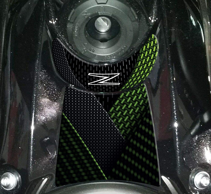 Harz-Aufkleber mit 3D-Effekt, für Motorrad, kompatibel mit Kawasaki Z650 (Metallic Spark Black, komp