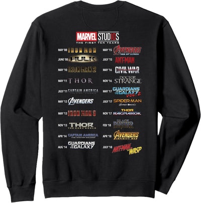 Marvel More Than A Fan Movie List Back Sweatshirt