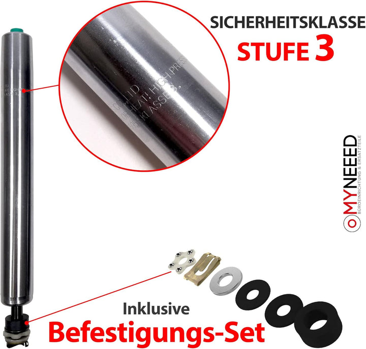 MYNEEED Gasdruckfeder Bürostuhl Ersatzteile Compact - Ersatz Gasfeder bis 200 kg für Drehstuhl Chefs
